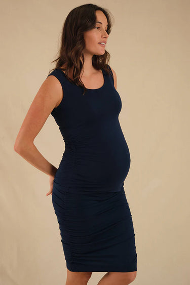 Organic Bamboo Ruched Maternity Singlet Tank Top from Bamboo Body maternity store australia